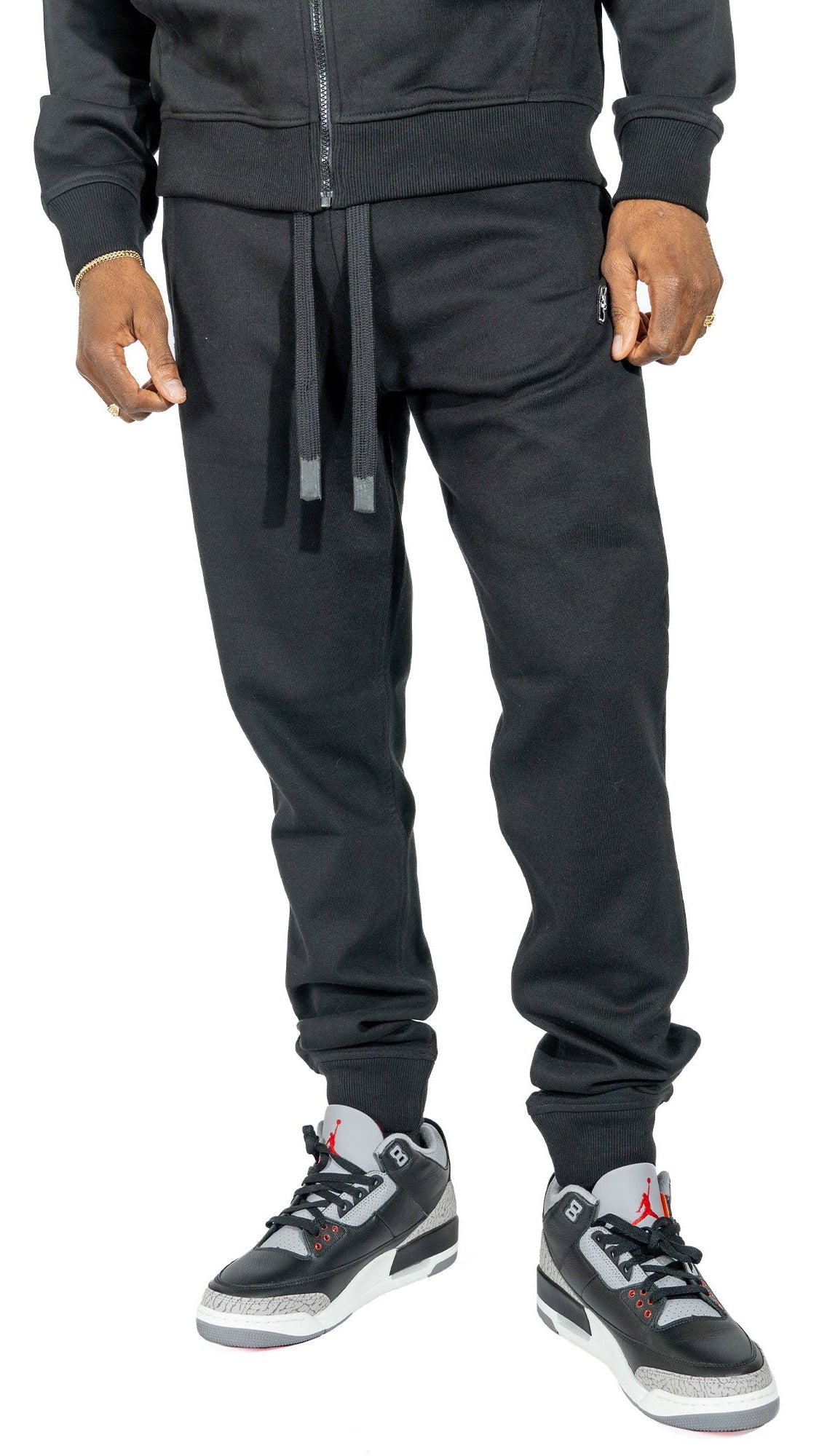 TEEK - M6335 Essential Fleece Jogger Pants - Black PANTS TEEK MJ