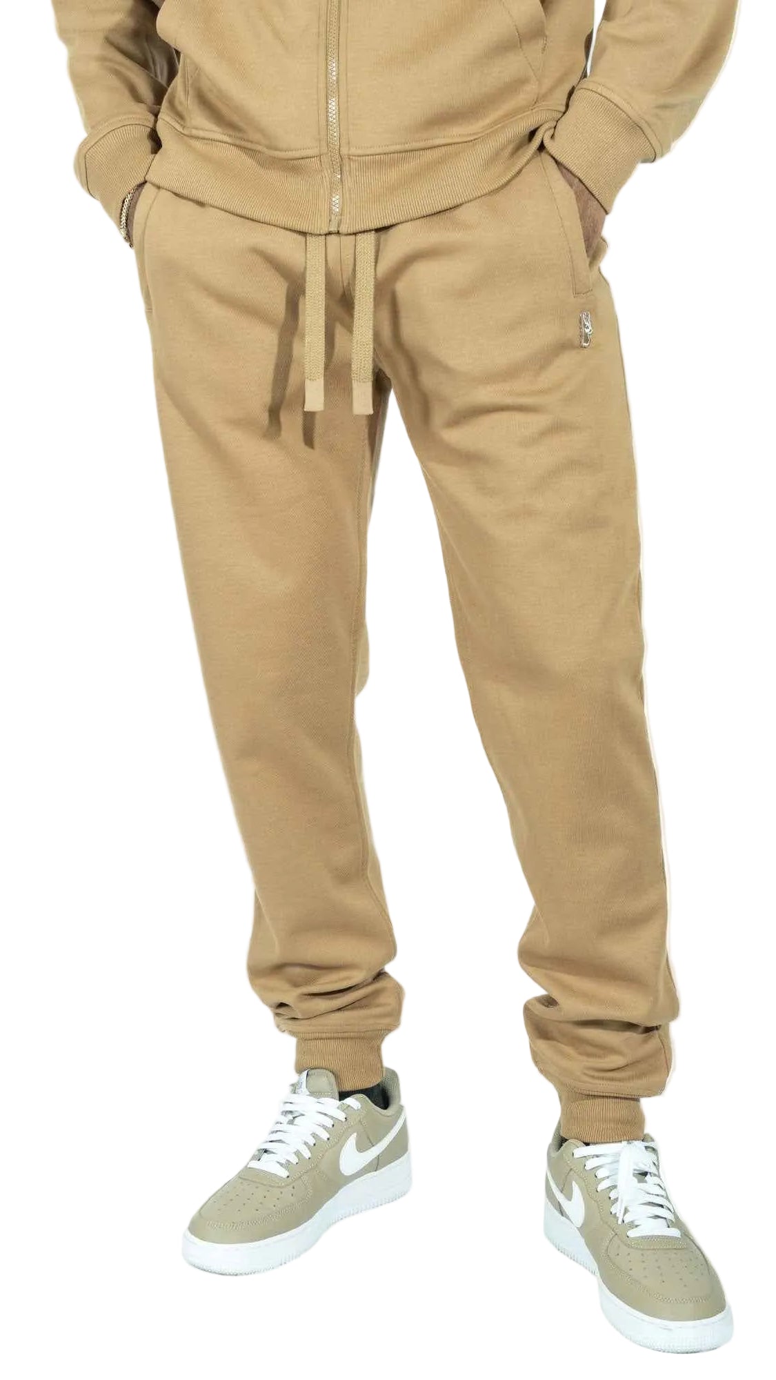 M6335 Essential Fleece Jogger Pants - Mocha Outfit Sets Makobi Jeans USA