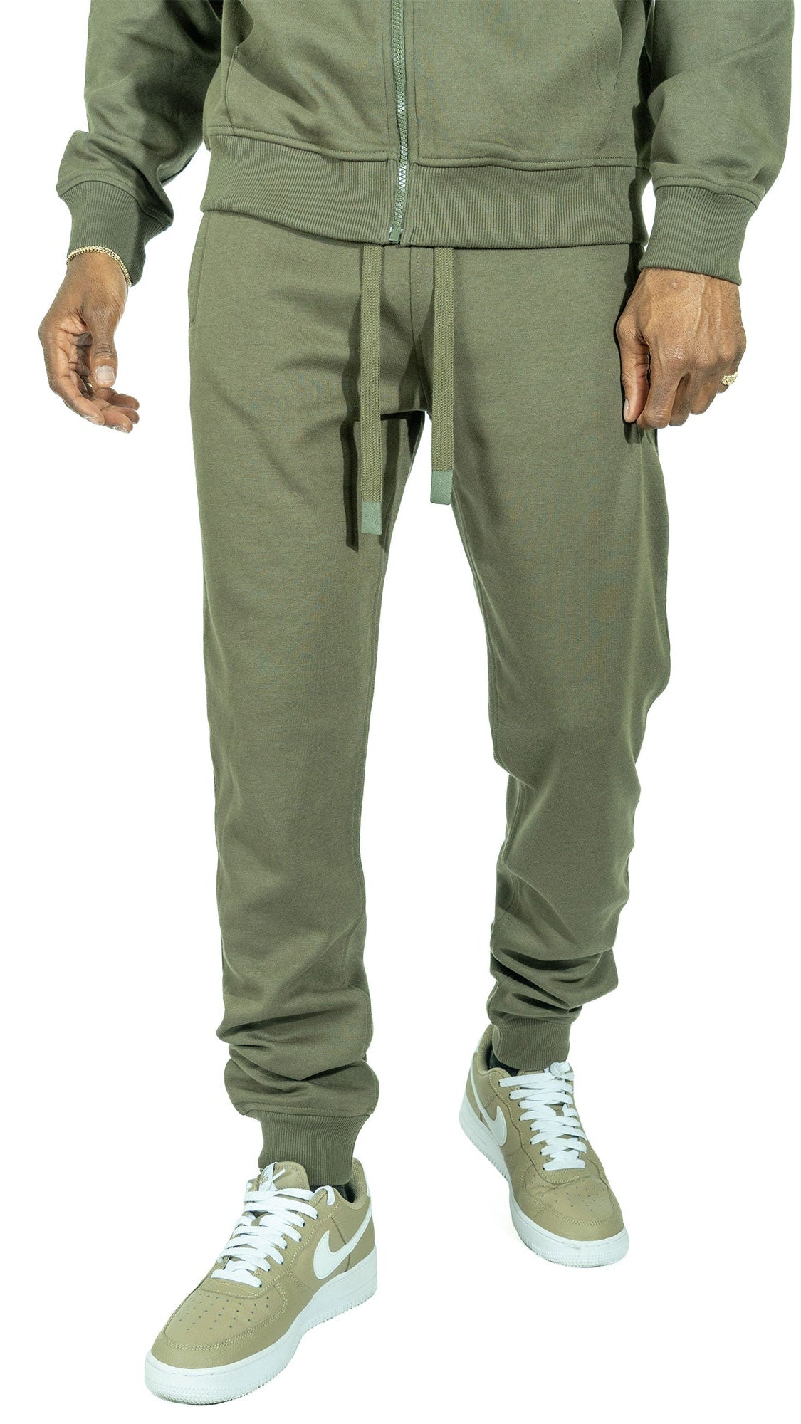 TEEK - M6335 Essential Fleece Jogger Pants - Olive PANTS TEEK MJ