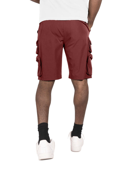 TEEK - M633 Colton Nylon Spandex Cargo Shorts - Bugundy SHORTS TEEK MJ