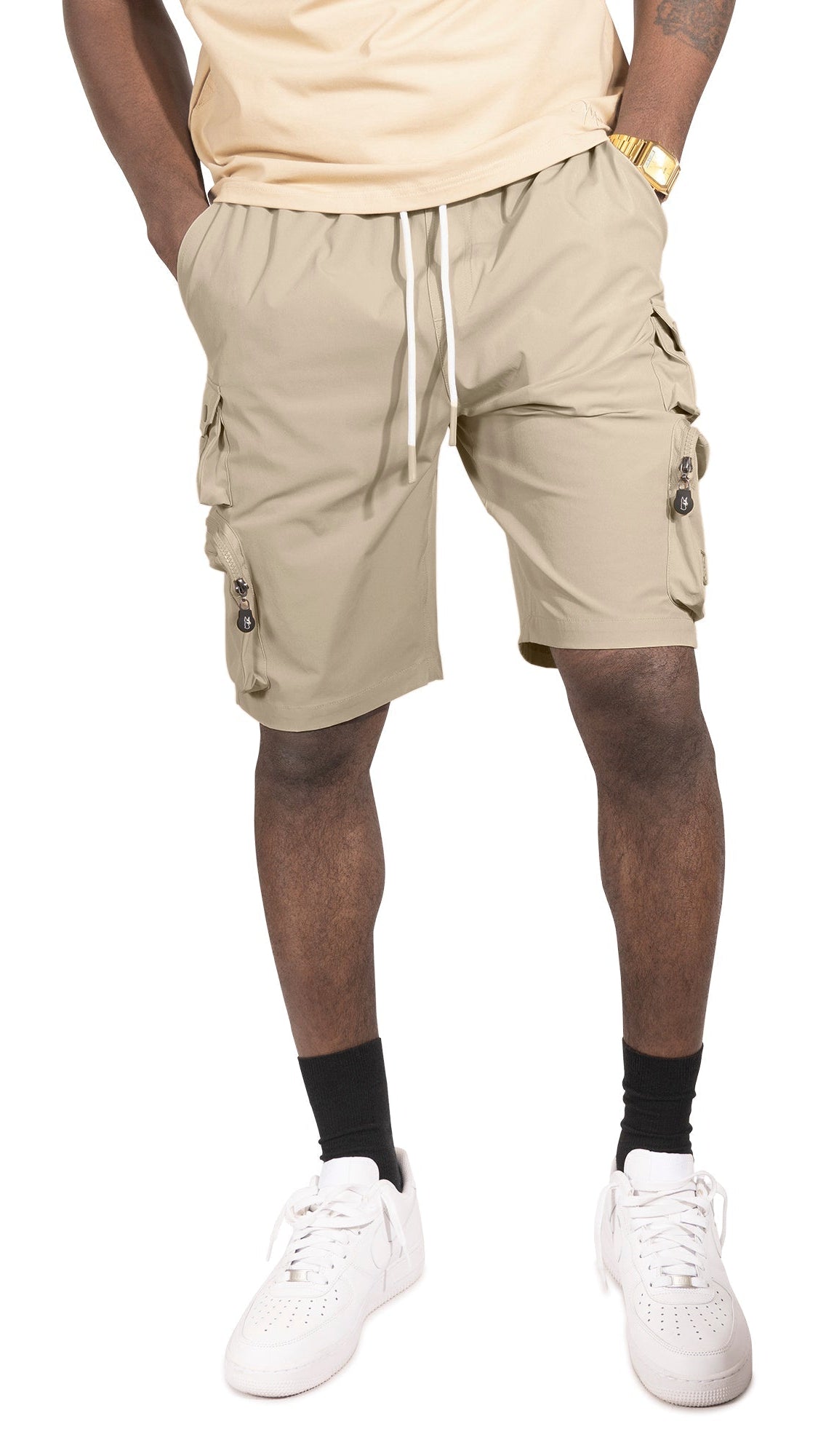 TEEK - M633 Colton Nylon Spandex Cargo Shorts - Khaki 25' SHORTS TEEK MJ