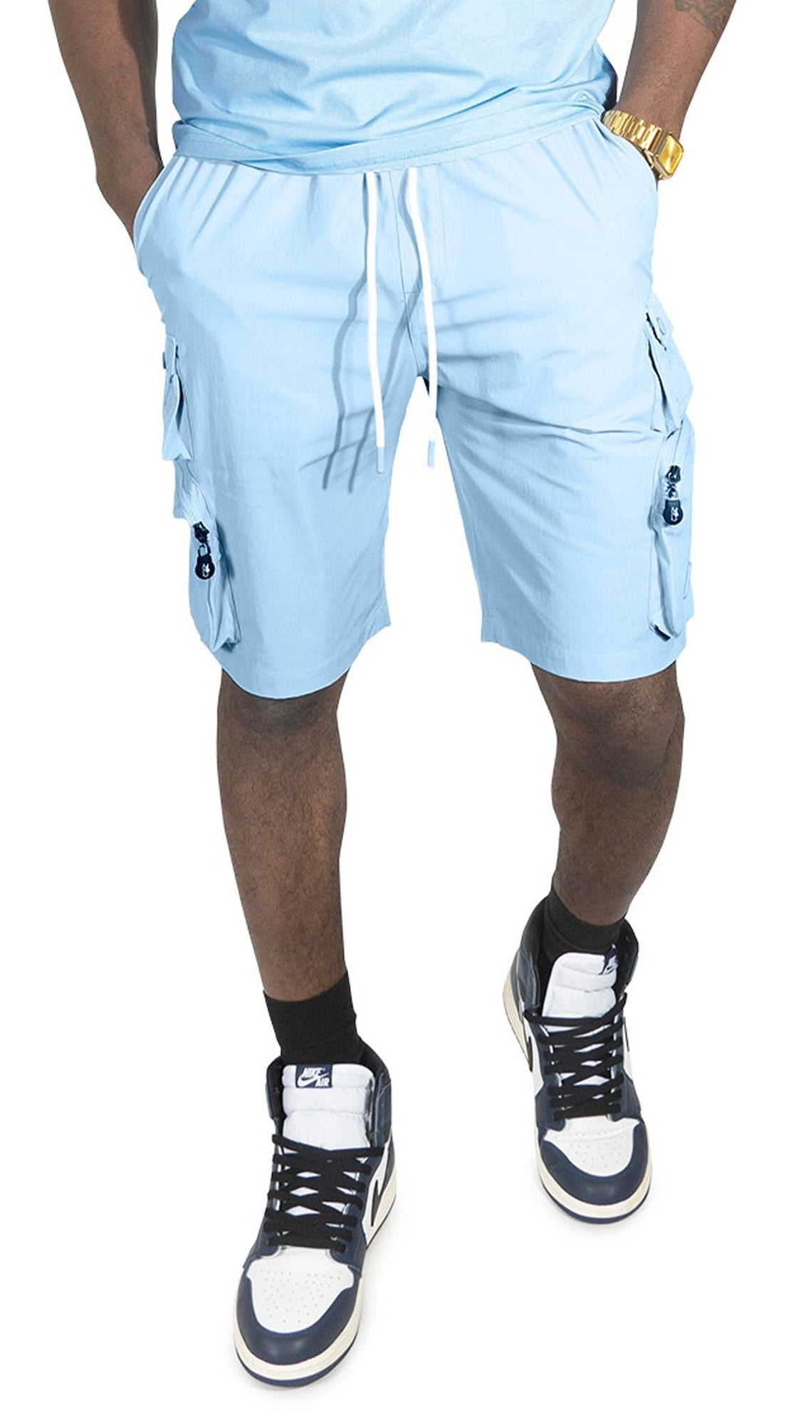 TEEK - M633 Colton Nylon Spandex Cargo Shorts - Sky Blue 25' SHORTS TEEK MJ
