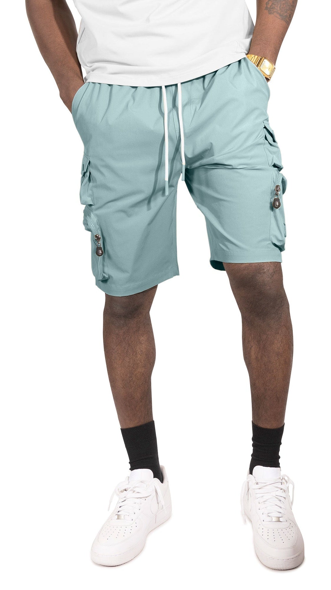 TEEK - M633 Colton Nylon Spandex Cargo Shorts - Teal SHORTS TEEK MJ