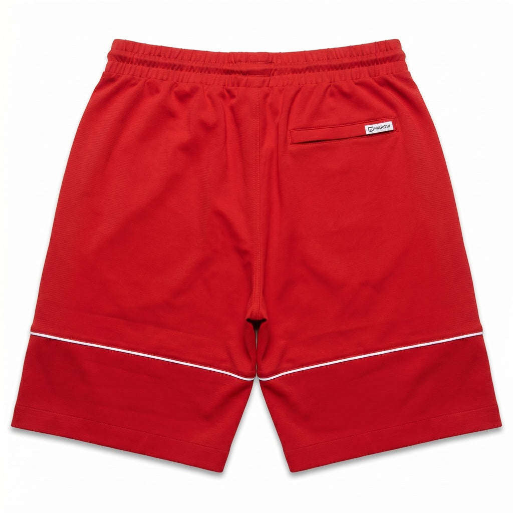 M659 Live Life Shorts - Red Shorts Makobi Jeans USA