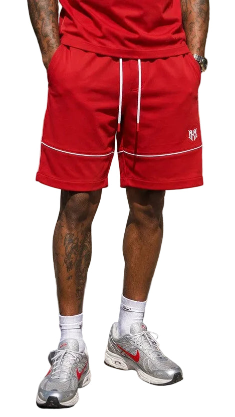 M659 Live Life Shorts - Red Shorts Makobi Jeans USA RED M
