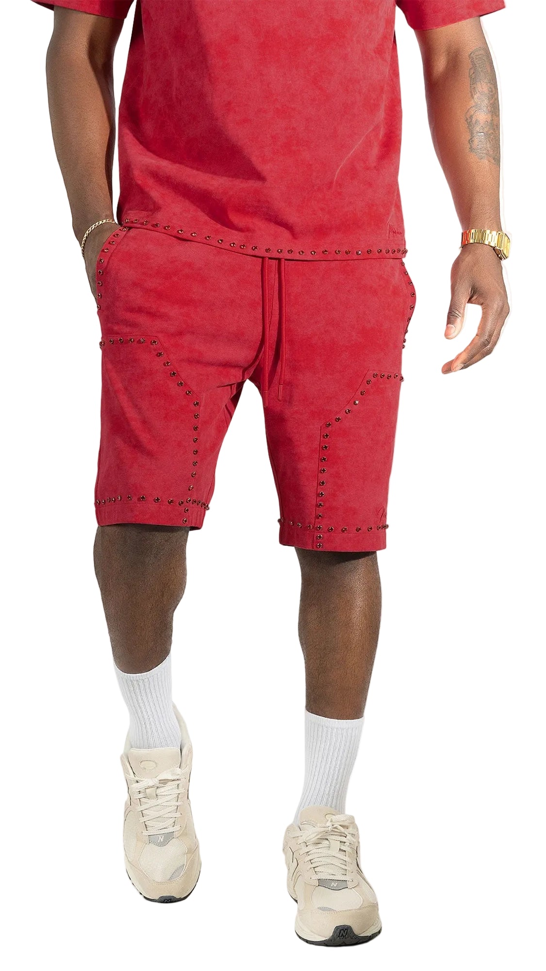 M683 Prada Shorts - Red Shorts Makobi Jeans USA Red M