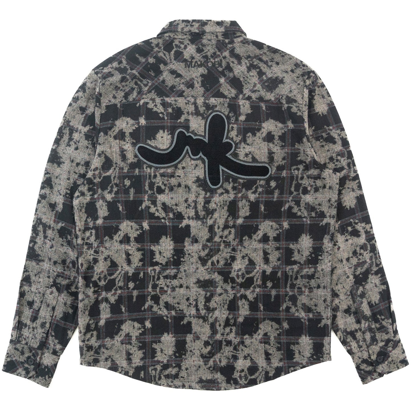 TEEK - M837 Berteli Acid Plaid Shirt - Black TOPS TEEK MJ