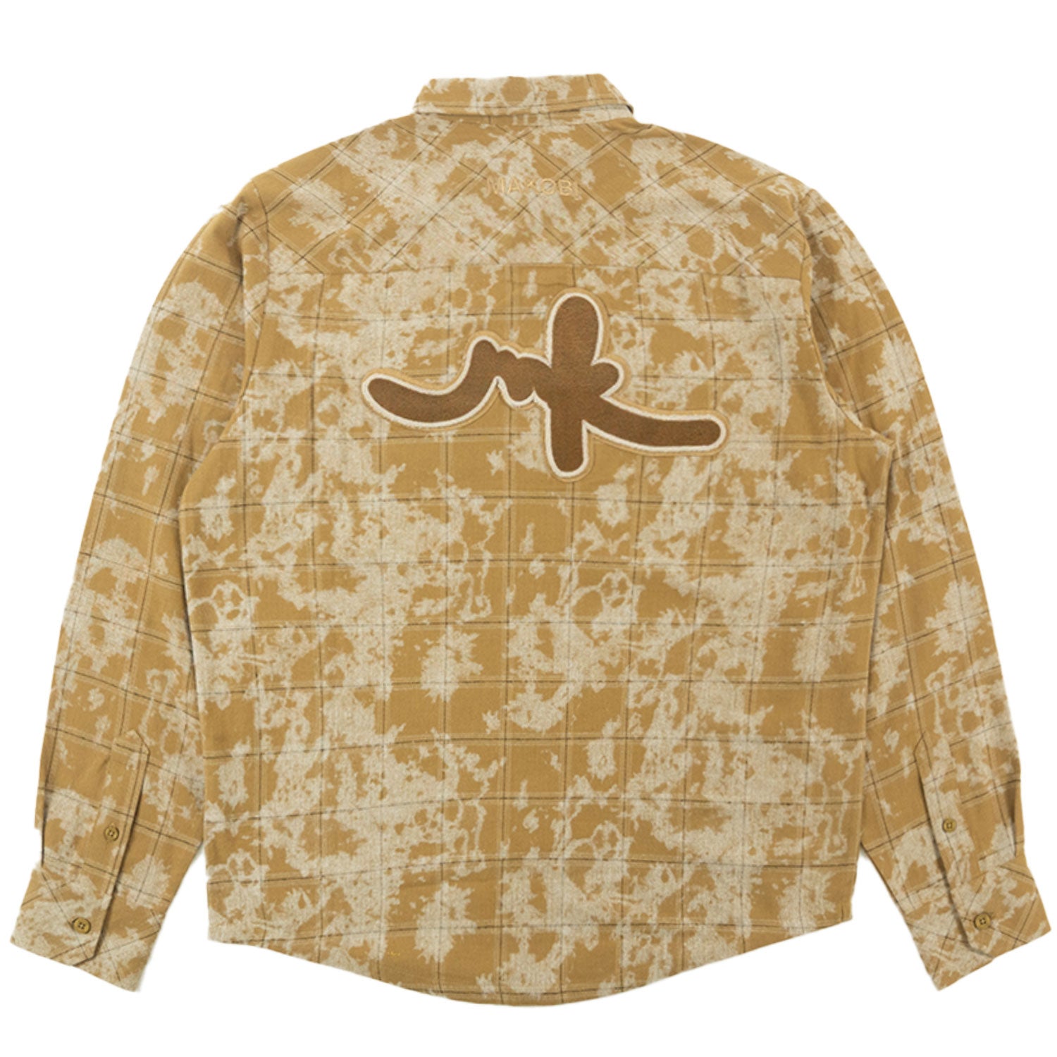 TEEK - M837 Berteli Acid Plaid Shirt - Mocha TOPS TEEK MJ