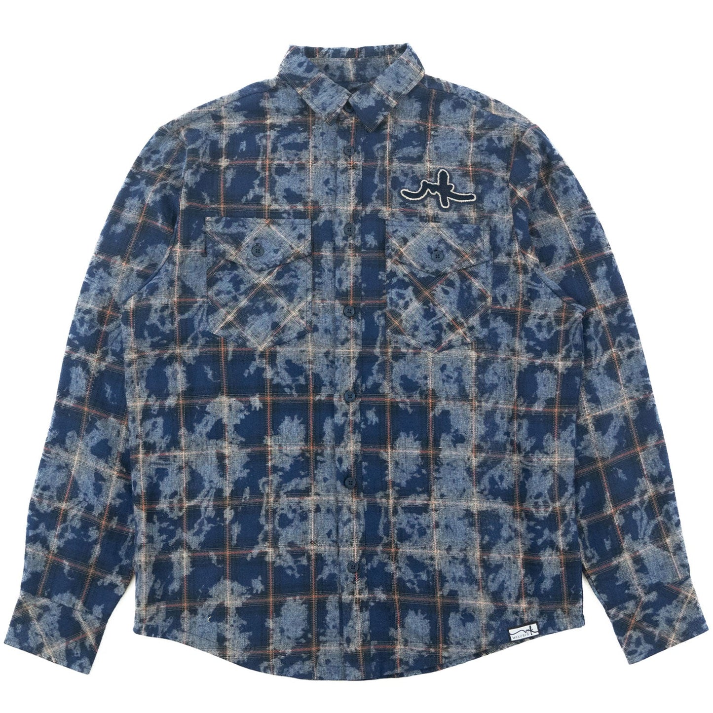 TEEK - M837 Berteli Acid Plaid Shirt - Navy TOPS TEEK MJ M NAVY