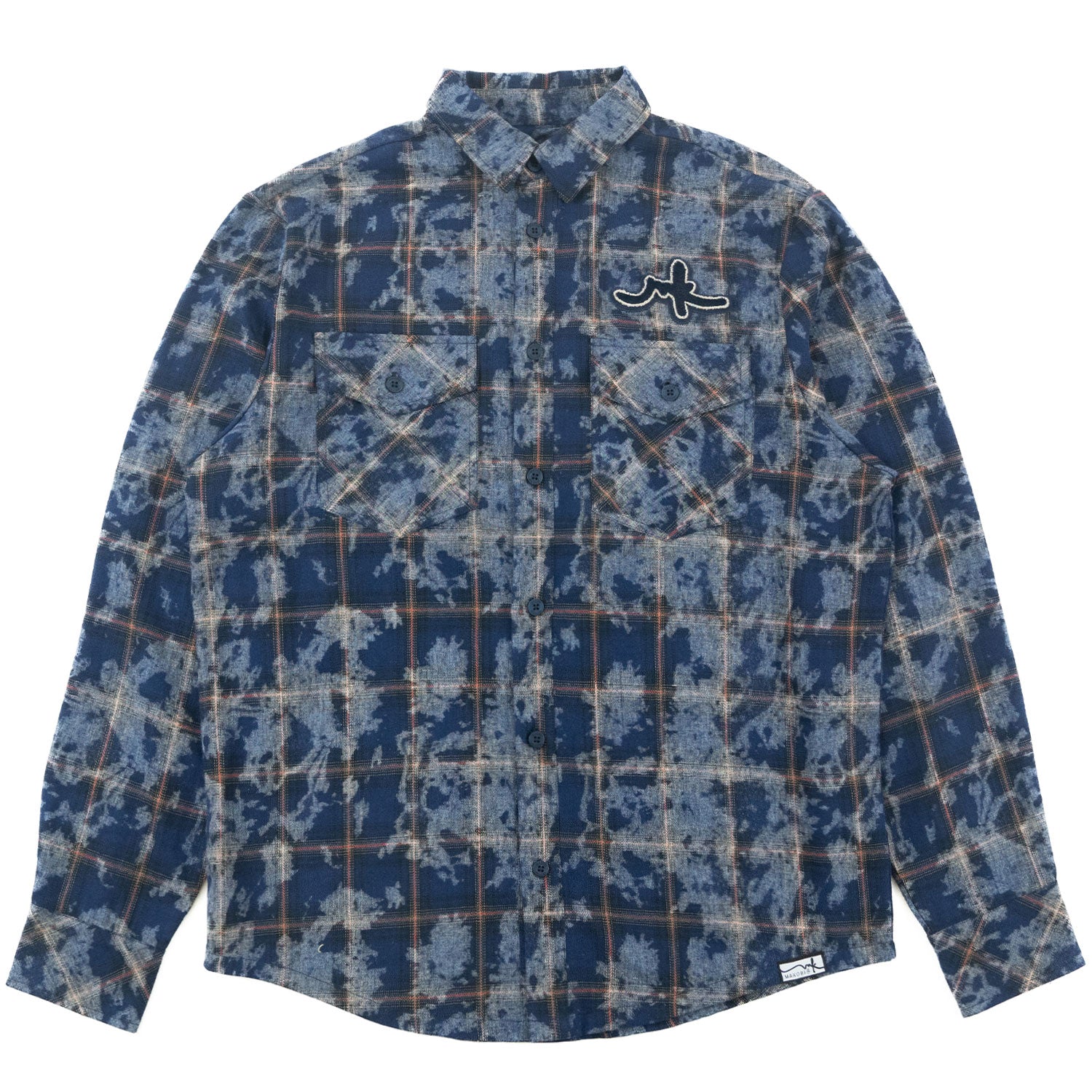 TEEK - M837 Berteli Acid Plaid Shirt - Navy TOPS TEEK MJ M NAVY