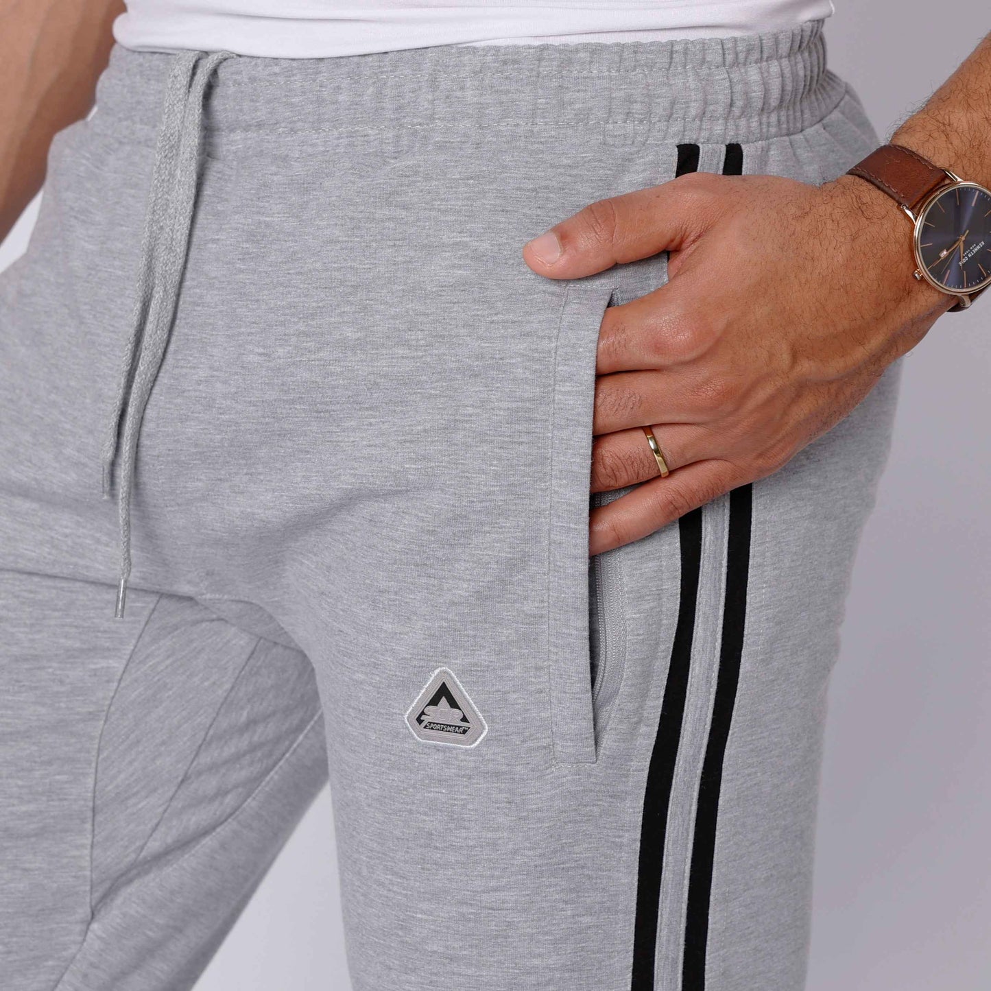 TEEK - Ultimate Flex Athletic Sweatpants - Straight (Reg, Tall and Big & Tall Fit) PANTS TEEK SCR X-Large(35-37"Waist) 36 Light Grey Heather/Black