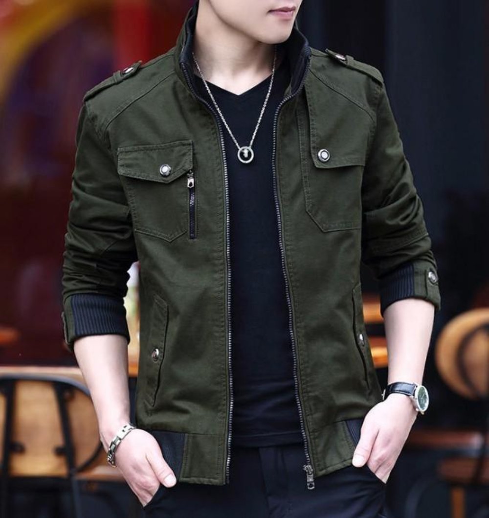 TEEK - Mens Military Style Faux Fur Lining Jacket JACKET TEEK 1TFY