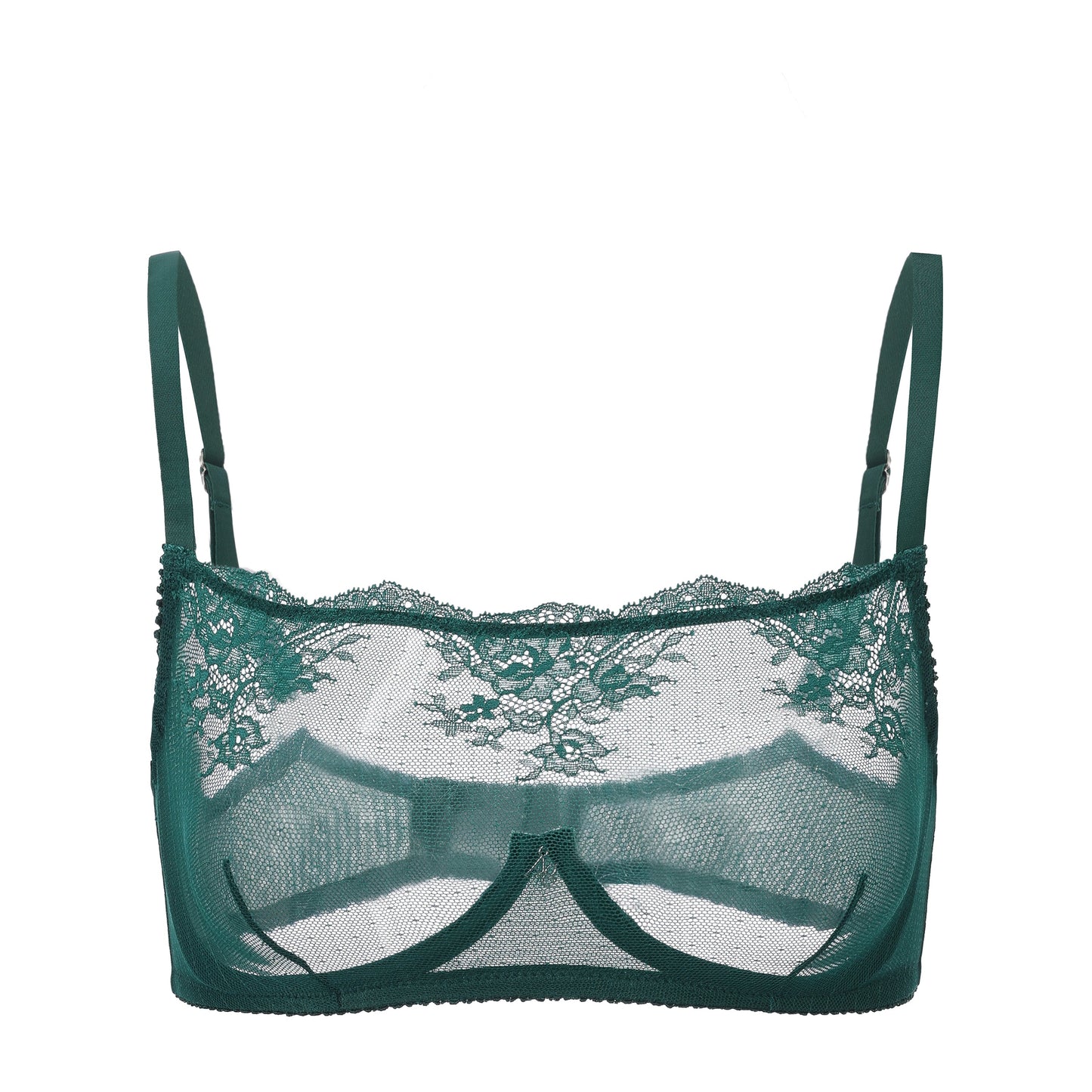 TEEK - Kim High Neck Sheer Lace Underwire Bra BRA TEEK AC Emerald 32C