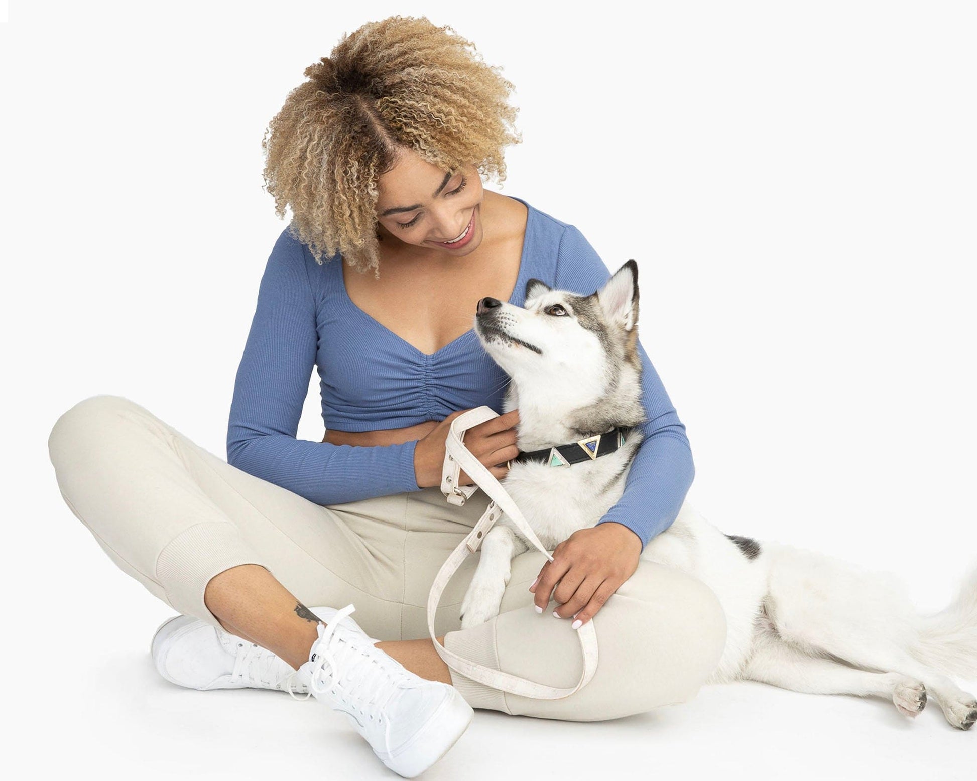 TEEK - Cloud White Cork Leather Leash PET SUPPLIES TEEK DIP