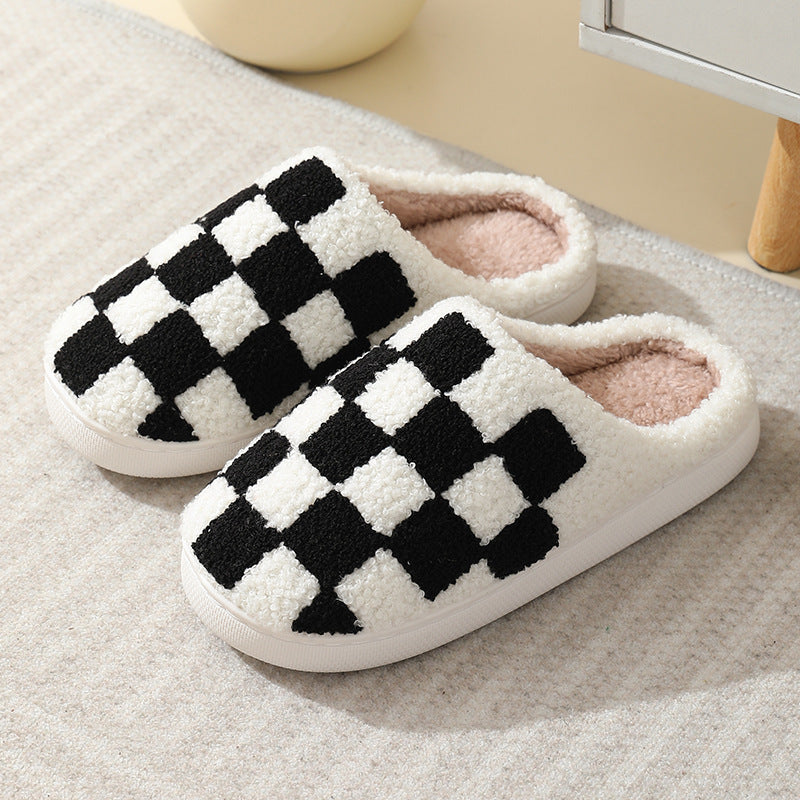 TEEK - Colorful Plaid Pattern Wool Slippers SHOES TEEK K Black 7