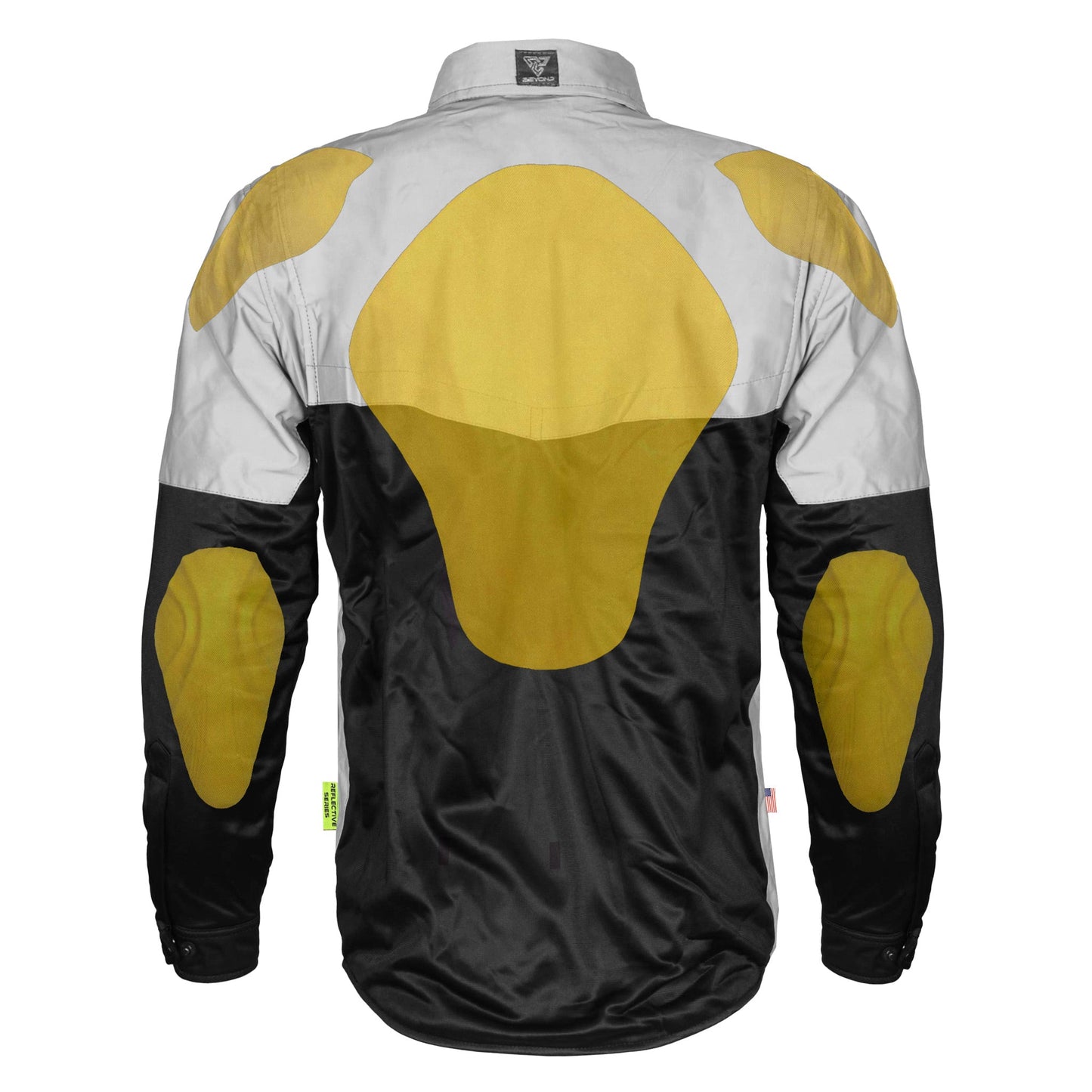 TEEK - Mens Ultra Reflective Padded Shirt "Alloy Eclipse" - Black and Silver TOPS TEEK BR