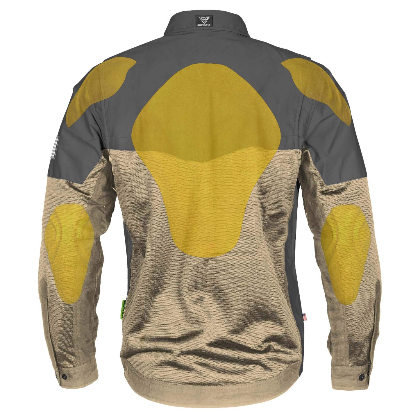 TEEK - Mens Summer Mesh Reflective Padded Shirt Khaki Nebula TOPS TEEK BR