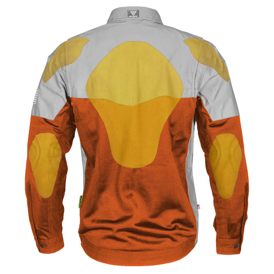 TEEK - Mens Summer Mesh Reflective Padded Shirt Orange Eclipse TOPS TEEK BR