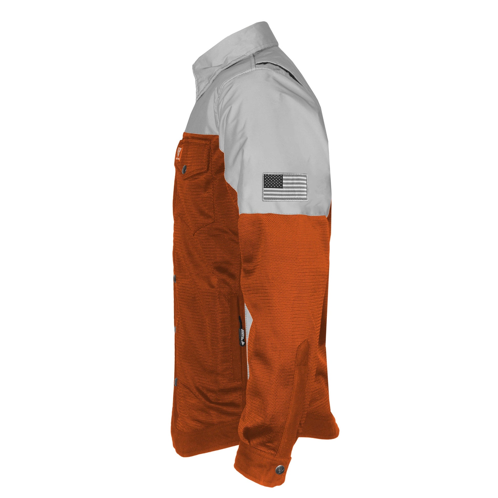 TEEK - Mens Summer Mesh Reflective Padded Shirt Orange Eclipse TOPS TEEK BR