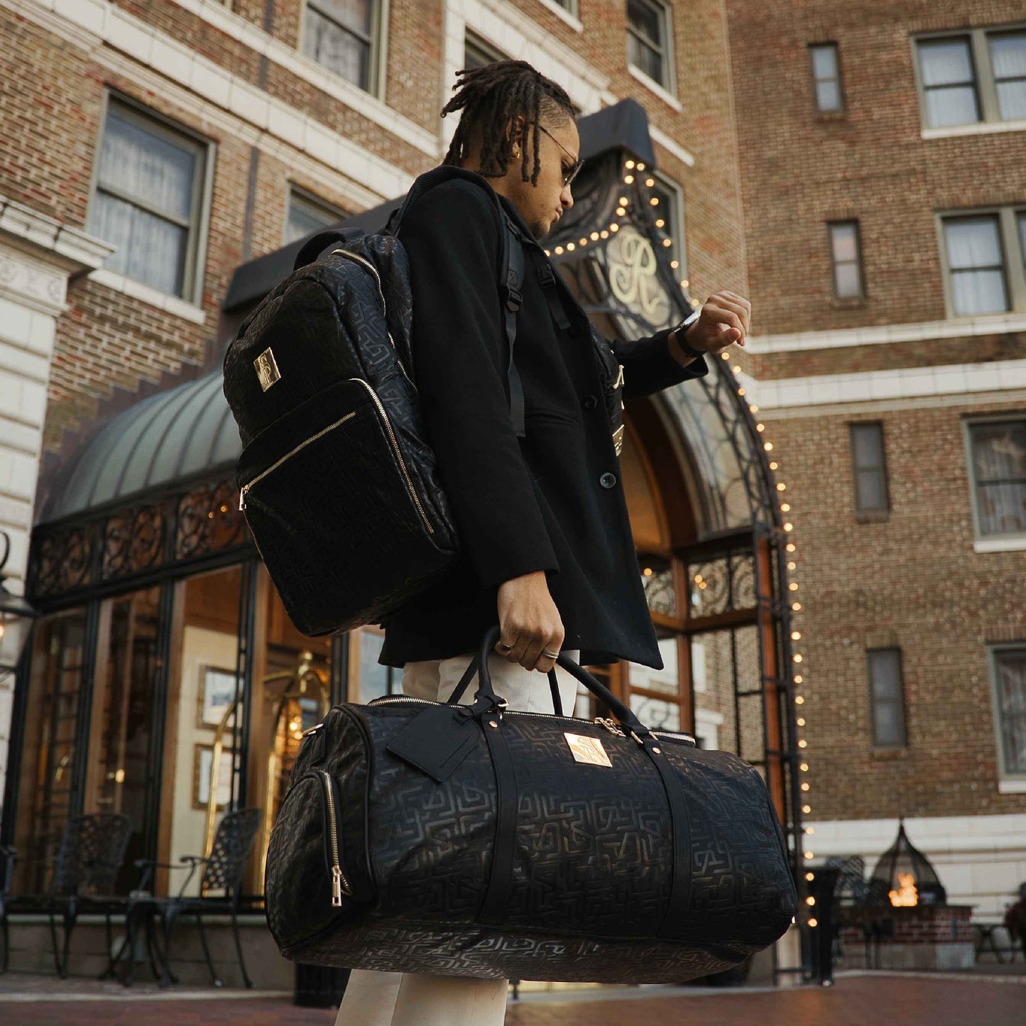 TEEK - Monogram Leather 2 Bag Set (Commuter and Duffle) BAG TEEK SP