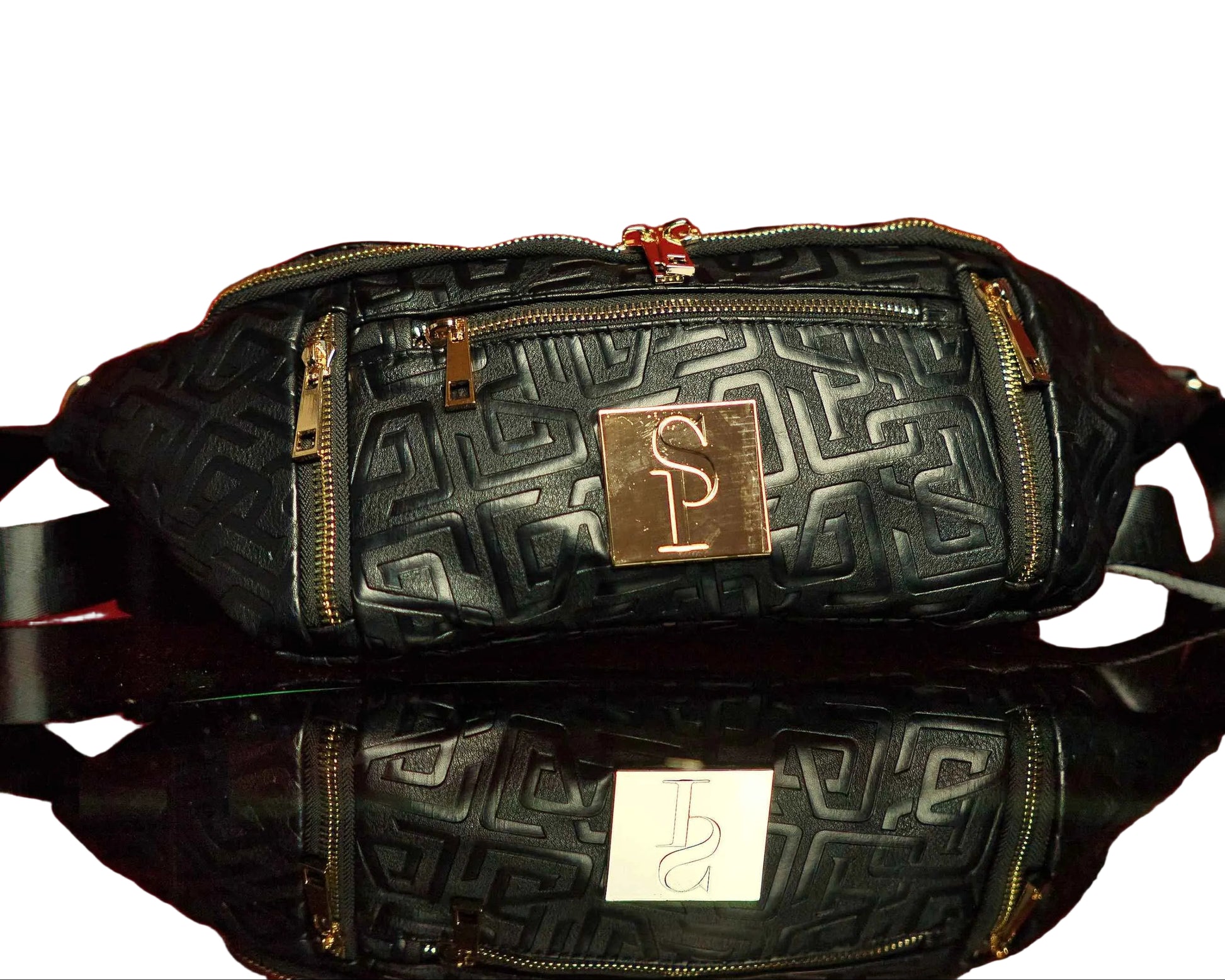 Black Monogram Leather Crossbody Bag Sole Premise