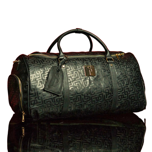 Black Monogram Leather Duffle Bag (150 Made) BAG TEEK SP