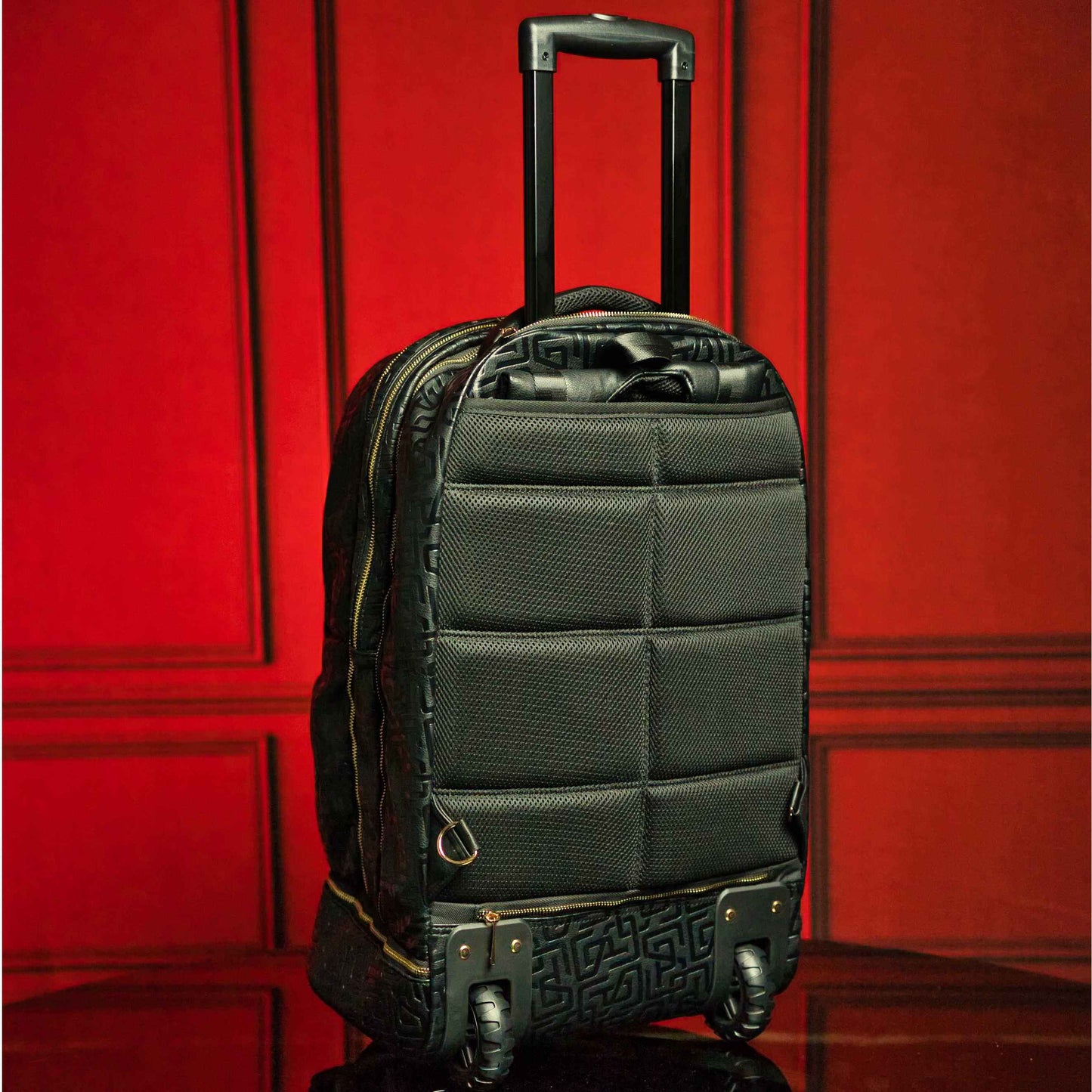 TEEK - Black Monogram Leather Carry-On Roller Bag (Only 150 Made) BAG TEEK SP