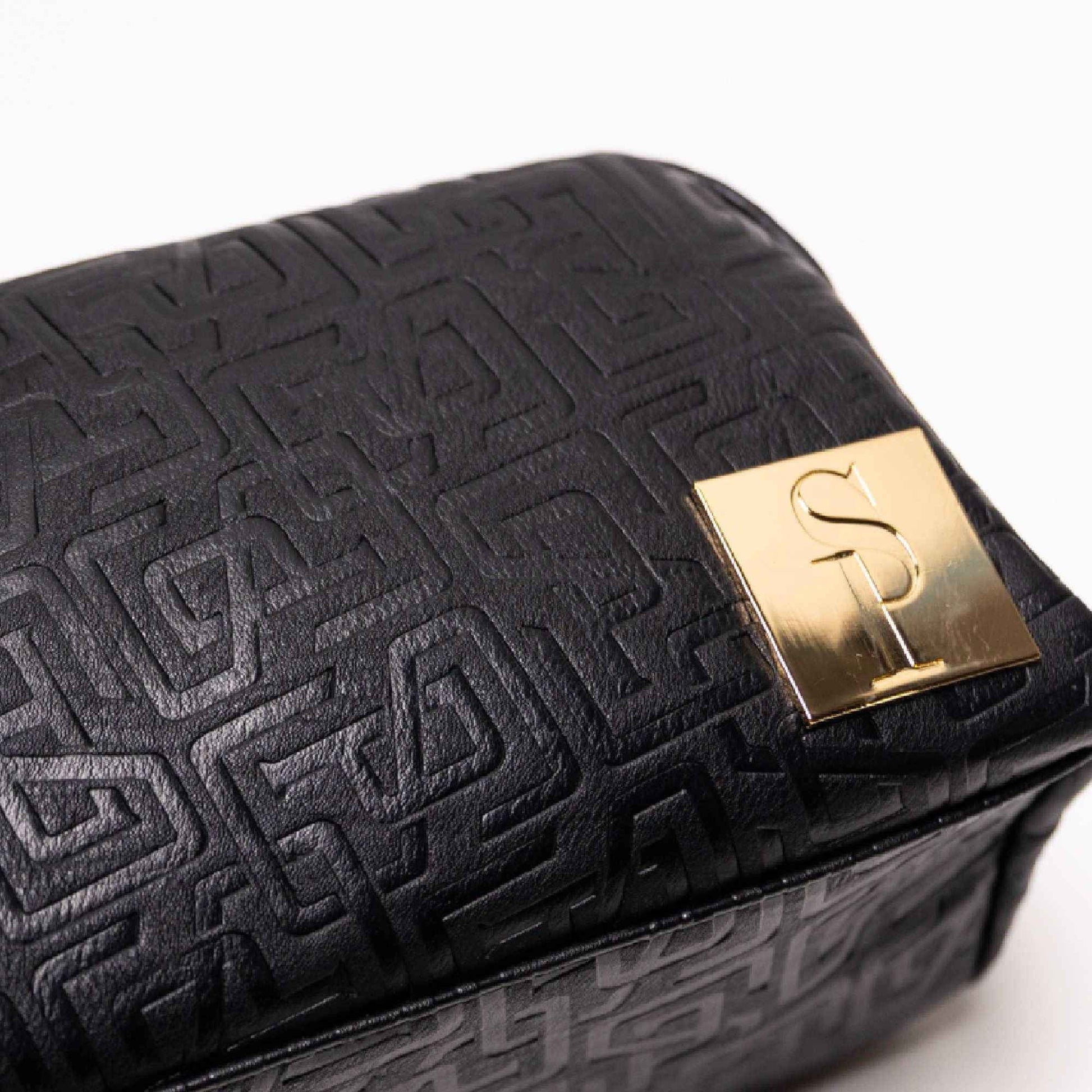 TEEK - Black Monogram Leather Toiletry Bag BAG TEEK SP