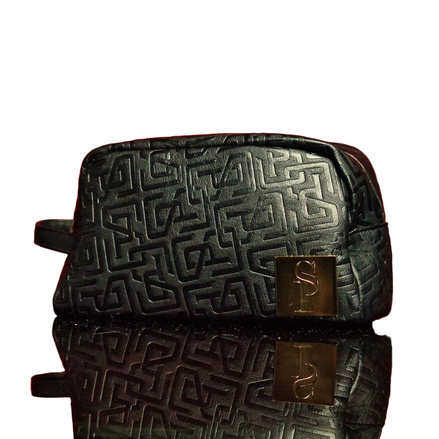 TEEK - Black Monogram Leather Toiletry Bag BAG TEEK SP