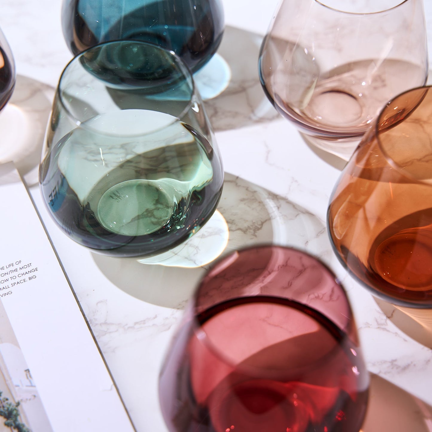 TEEK - Tonal Stemless Wine Glassware Set HOME DECOR TEEK KS