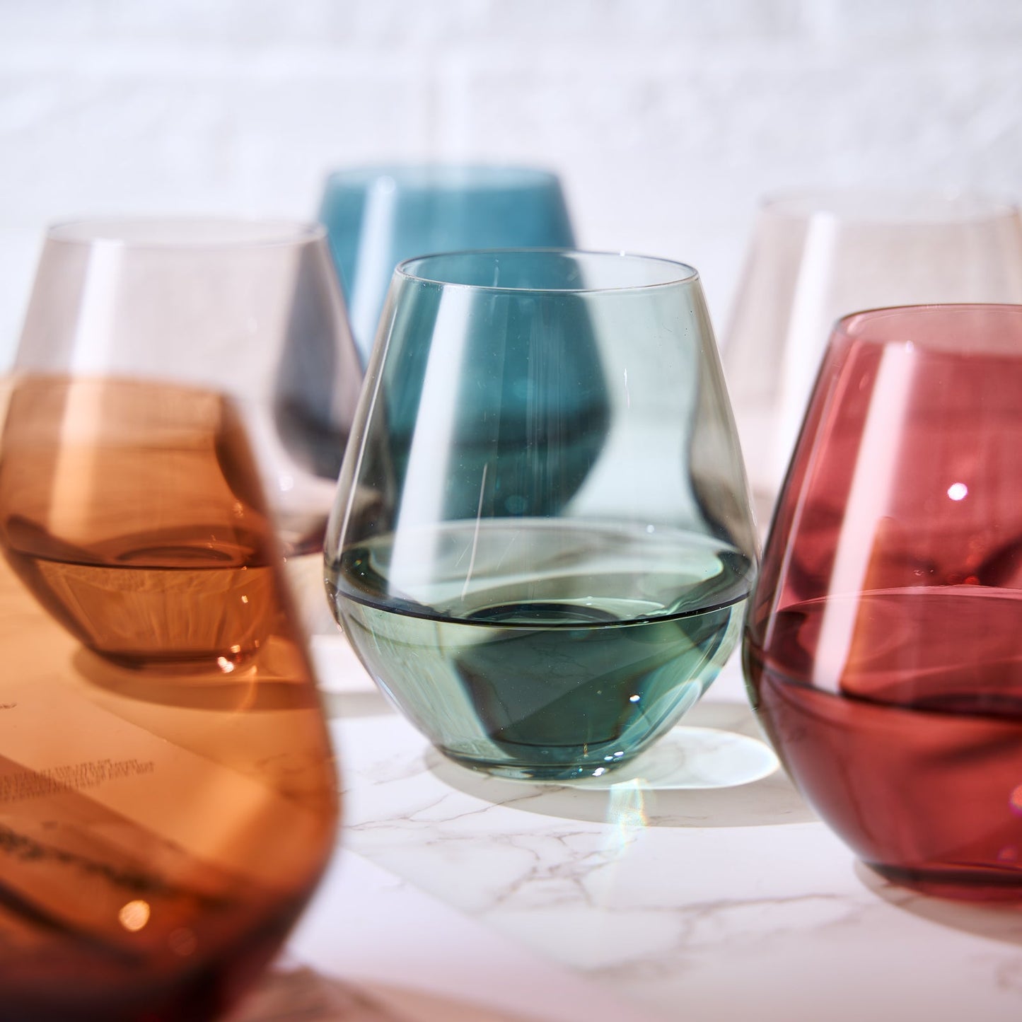 TEEK - Tonal Stemless Wine Glassware Set HOME DECOR TEEK KS
