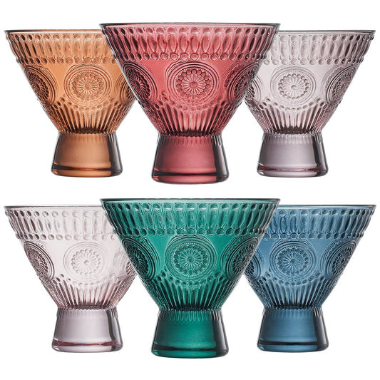 TEEK - Tonal Hobnail Martini Glassware Set of 6 HOME DECOR TEEK KS