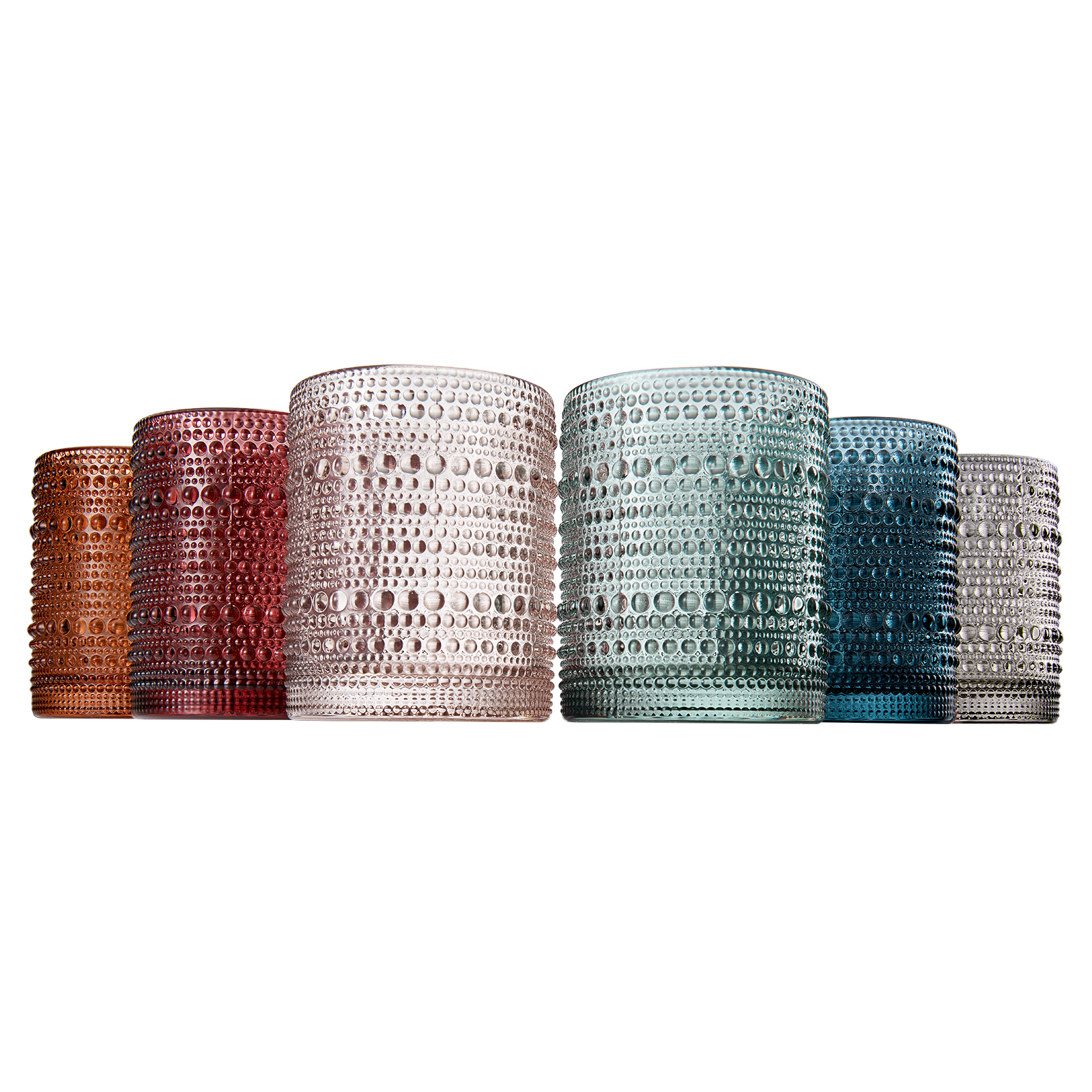 TEEK - Tonal Hobnail Lowball Glassware Set of 6 HOME DECOR TEEK KS