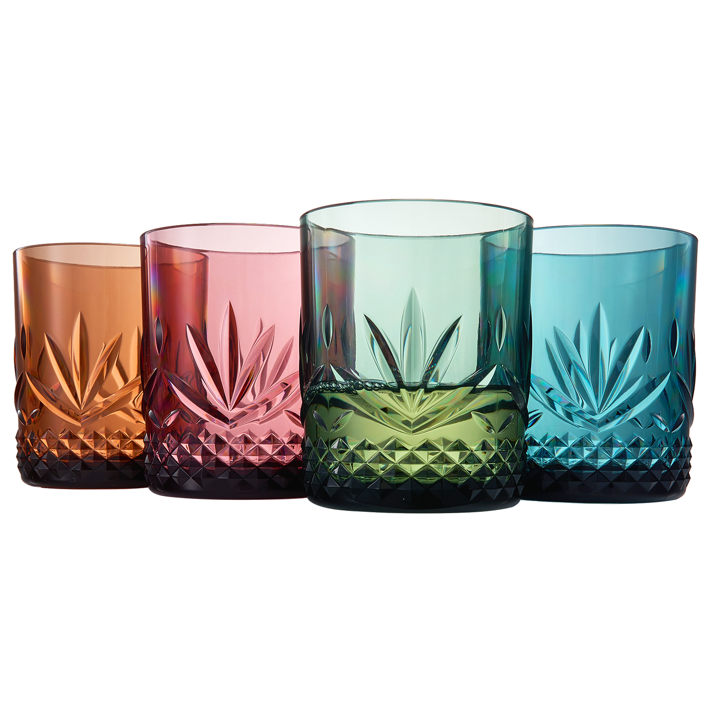 TEEK - Onix Acrylic Crystal Lowball Glassware Set of 4 HOME DECOR TEEK KS