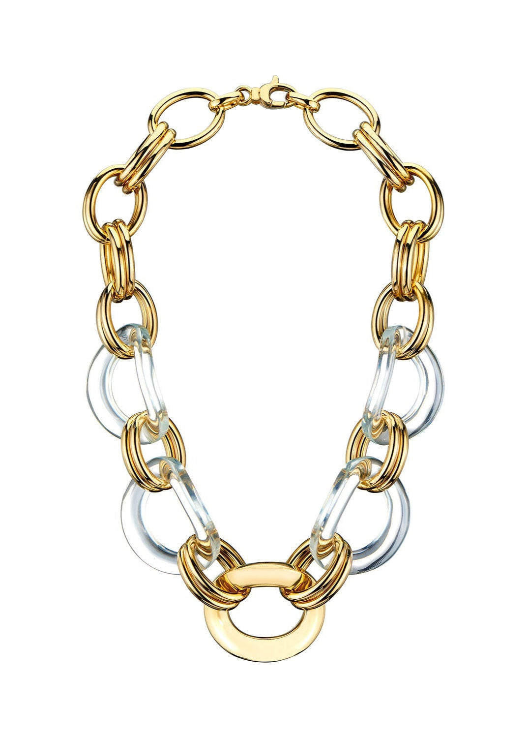 TEEK - Clear Oversized Link Lucite Necklace JEWELRY TEEK GNH