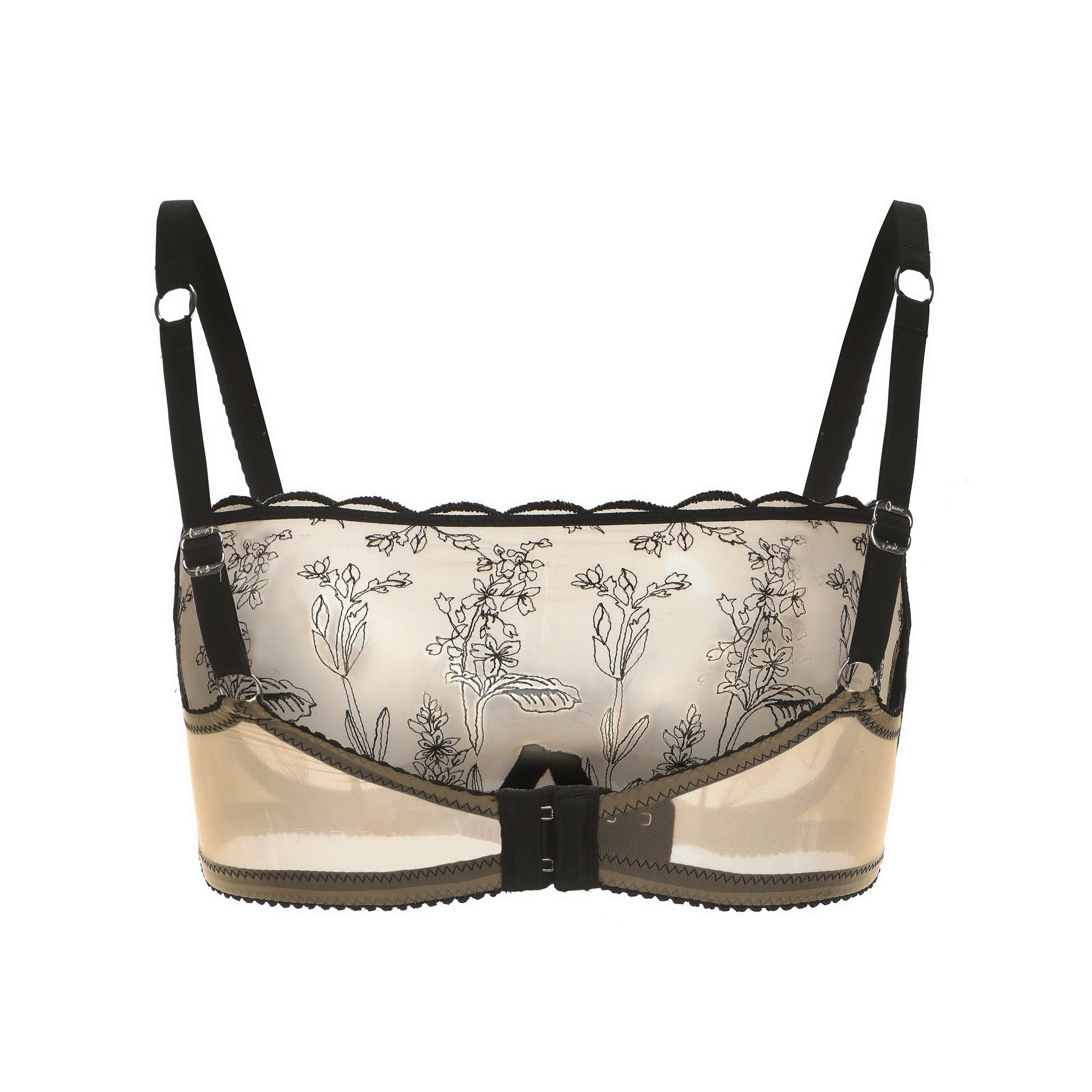 TEEK - Kim High Neck Floral Embroidered Underwire Bra | Jelly Fabric BRA TEEK AC