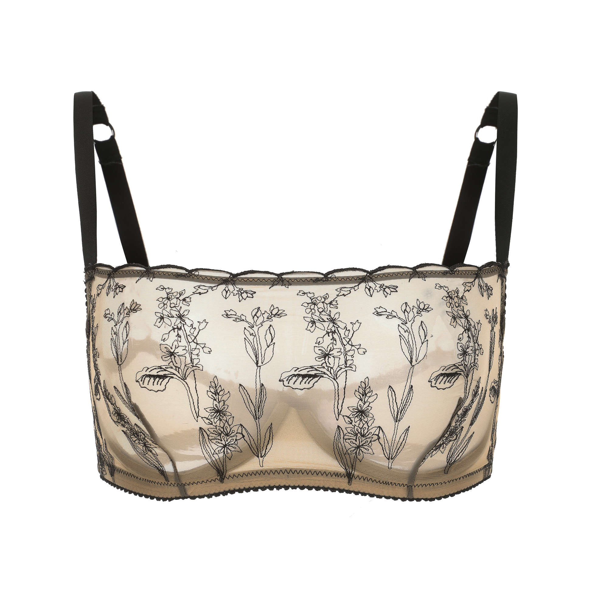 TEEK - Kim High Neck Floral Embroidered Underwire Bra | Jelly Fabric BRA TEEK AC 32B