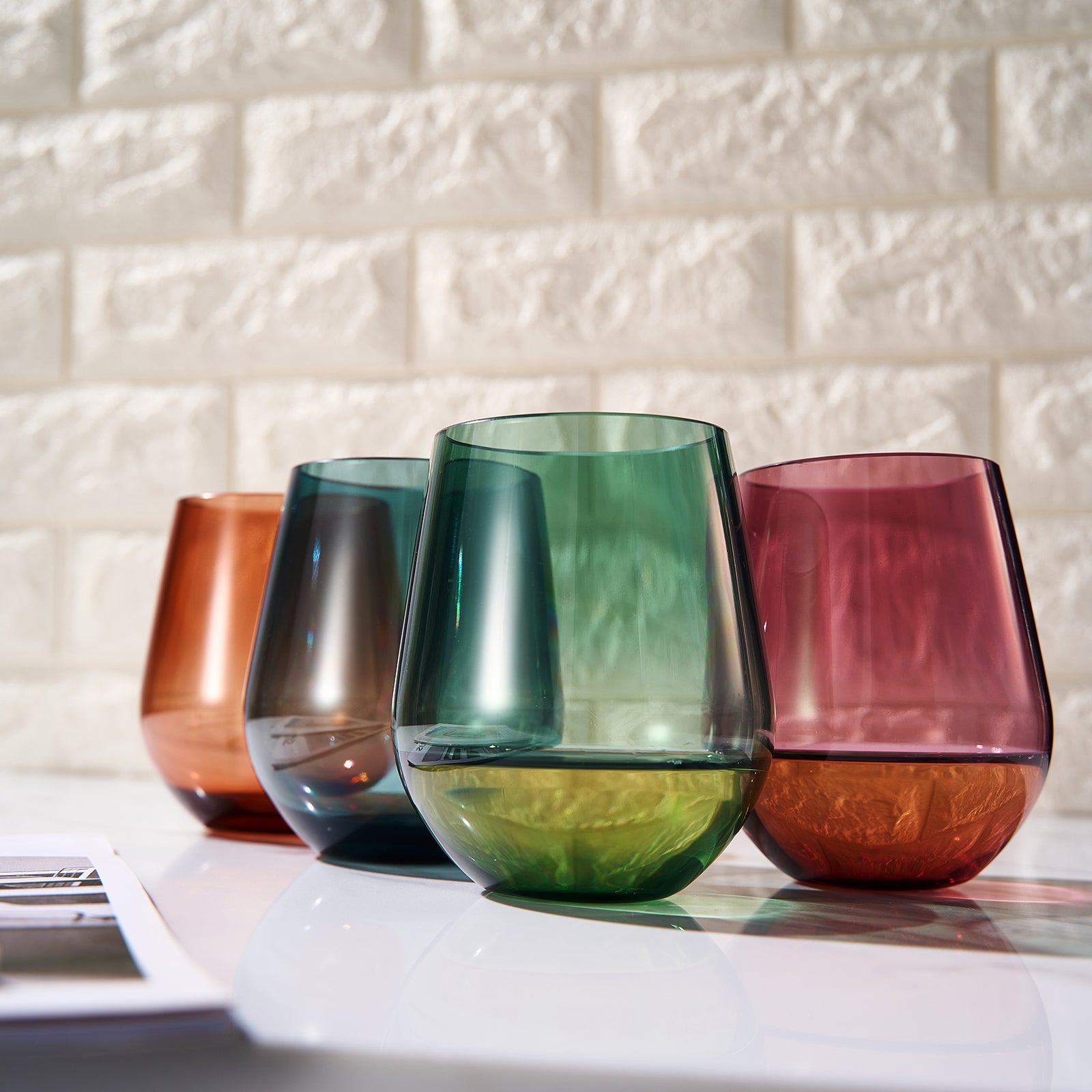 TEEK - Eze Acrylic Stemless Wine Glassware Set HOME DECOR TEEK KS