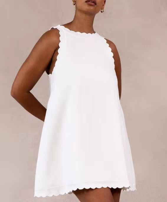 TEEK - Mini Short Summer Dress DRESS theteekdotcom White S 