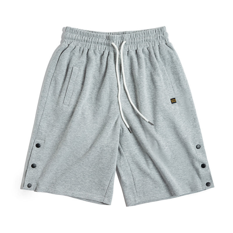 TEEK - Side Button Leg Sports Shorts SHORTS theteekdotcom Gray S(Recommended weight 55.00 kg-62.50 kg) 