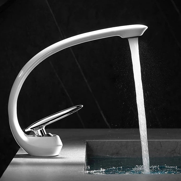 TEEK - Creative Minimalist Copper Bathroom Faucet HOME DECOR theteekdotcom Star Arc-White Moon and Silver (60cm water inlet pipe)  