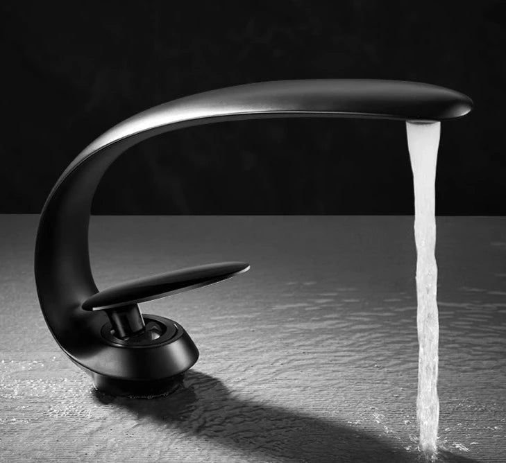 TEEK - Creative Minimalist Copper Bathroom Faucet HOME DECOR theteekdotcom Star Arc-Starry Night Black (60cm water inlet pipe)  