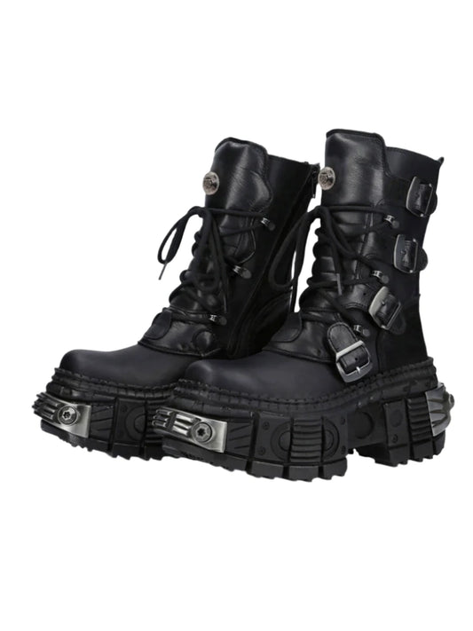 TEEK - Mens Platform Heavy Metal Motorcycle Boots SHOES theteekdotcom   