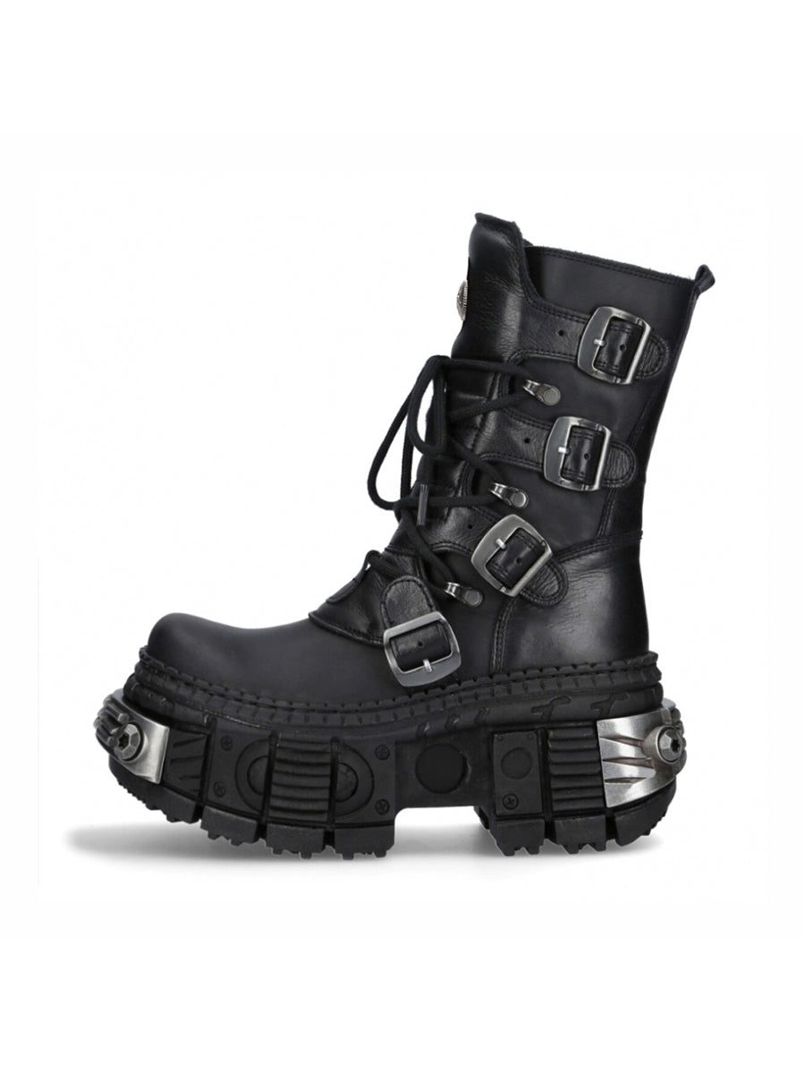 TEEK - Mens Platform Heavy Metal Motorcycle Boots SHOES theteekdotcom   