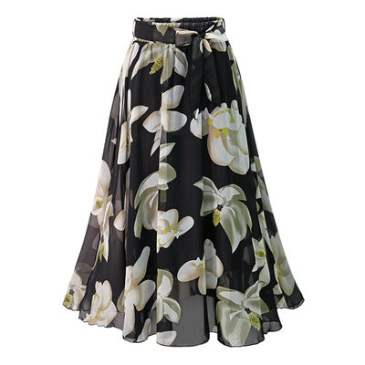 TEEK - Flower Flourish Skirt SKIRT theteekdotcom Black 2XL 
