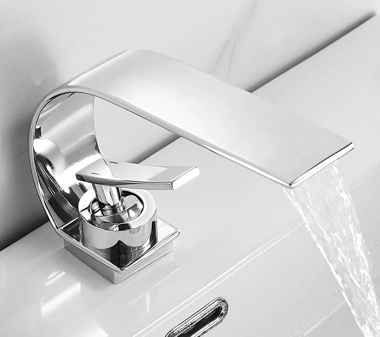 TEEK - Creative Minimalist Copper Bathroom Faucet HOME DECOR theteekdotcom Kapal-Classy Silver (60cm water inlet pipe)  