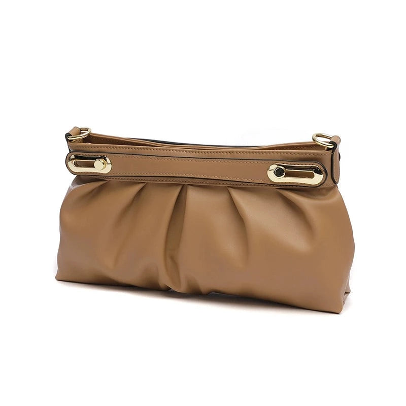 TEEK - Soft Hang Handle Clutch Bag BAG theteekdotcom Brown  
