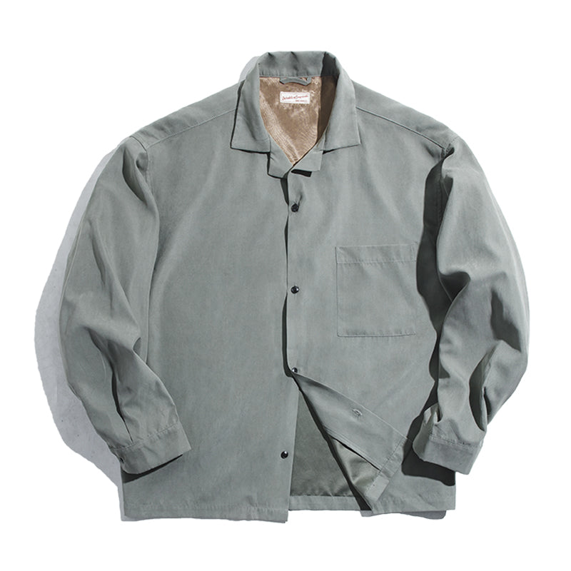TEEK - Vintage Style Long Sleeve Shift Shirt TOPS theteekdotcom Light Green S (Recommendation 57.50kg -67.50kg) 
