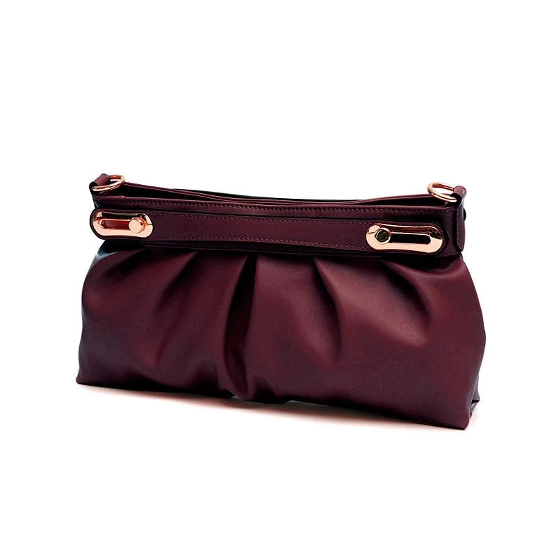 TEEK - Soft Hang Handle Clutch Bag BAG theteekdotcom Burgundy  