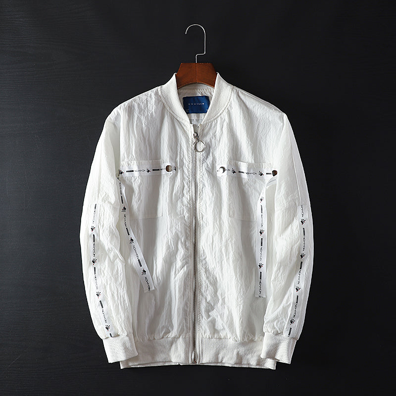 TEEK - Mens Cutting Trend Sports Jacket JACKET theteekdotcom White M 